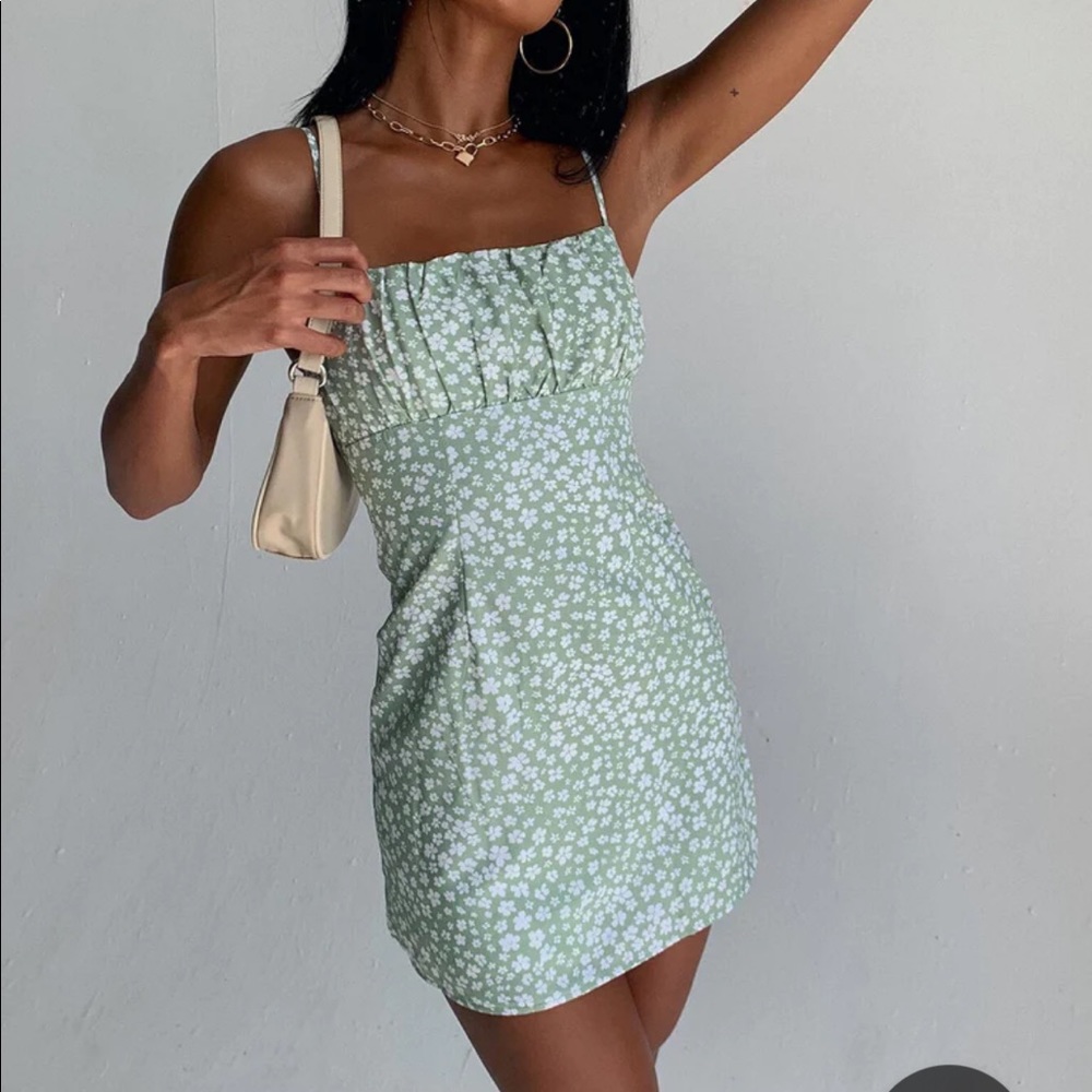 Princess polly green floral dress